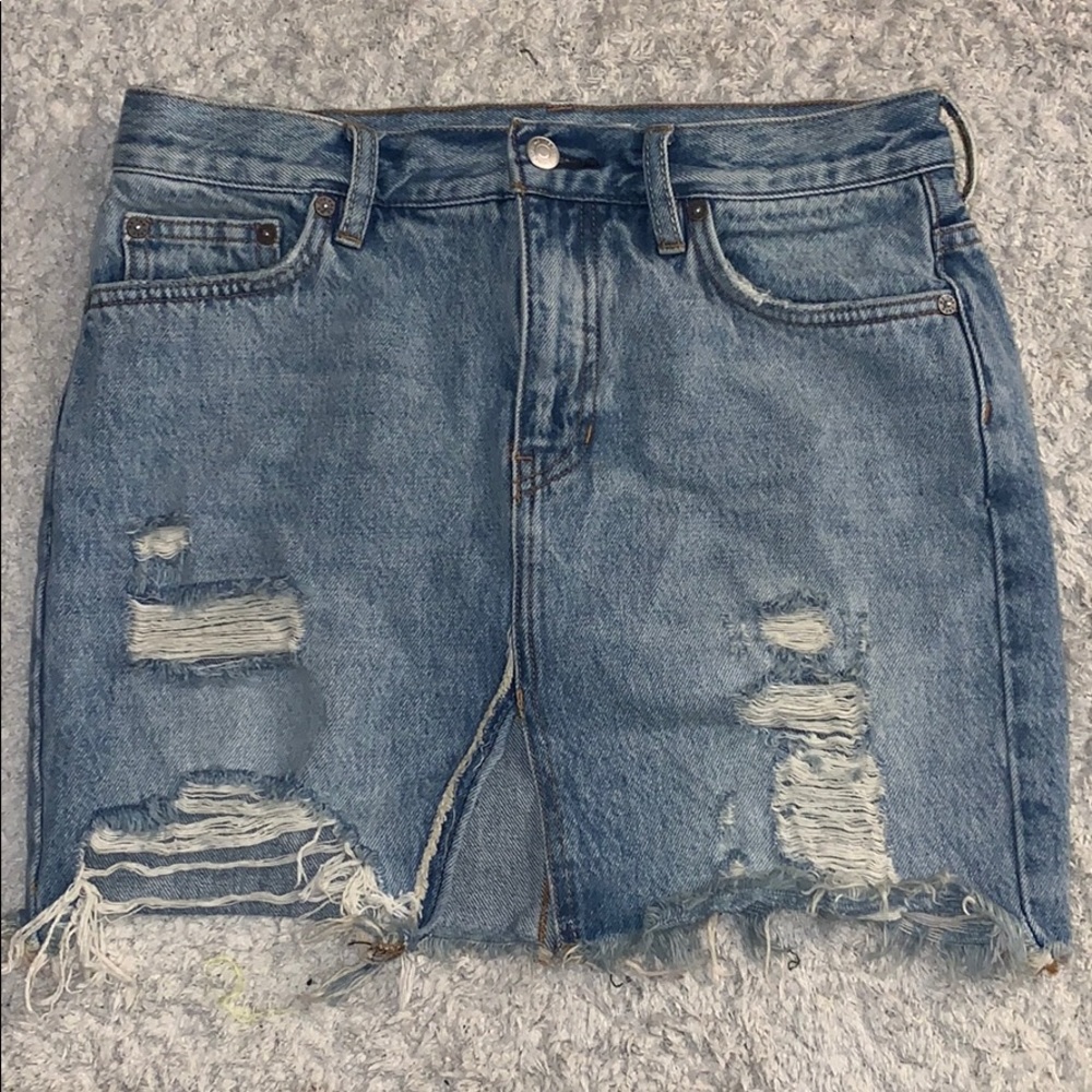 Free people jean skirt!